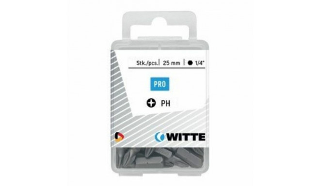Bit set WITTE Phillips PH2 25 Units 25 Pieces