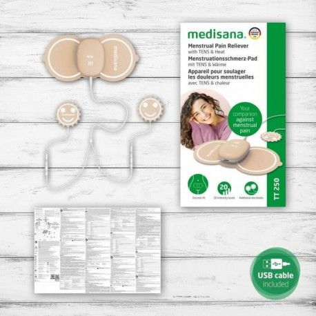 Rechargeable Relaxing Menstrual Massager Medisana TT 250 Beige