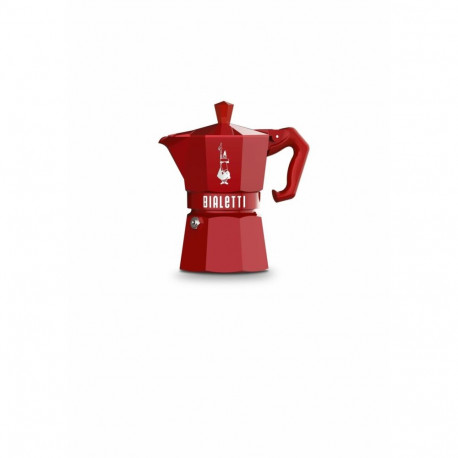 Italian Coffee Pot Bialetti MOKA EXCLUSIVE Red Aluminium 3 Cups