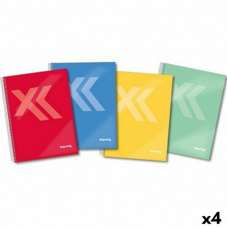 Book of Rings Imprex Din A4 80 Sheets (4 Units)