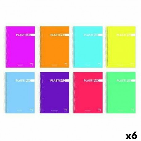 Set of exercise books Pacsa PLASTIPAC A4 100 Sheets 4 Pieces (6 Units)