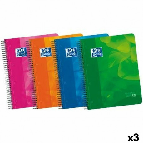 Set of exercise books Oxford EUROPEANBOOK 4 LAGOON  A4+ 120 Sheets 4 Pieces (3 Units)