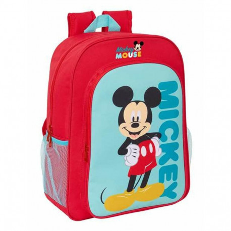 School Bag Mickey Mouse Blue Red 33 x 42 x 14 cm