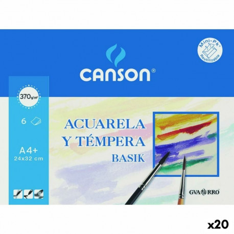 Watercolour paper Canson Basik 6 Sheets (20 Units)