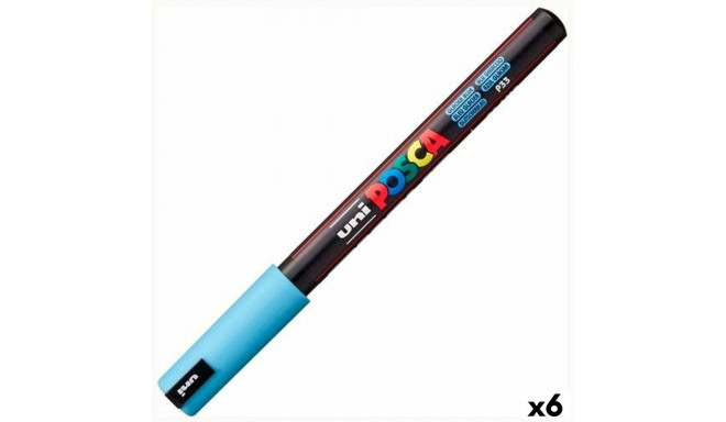 Fluorescent Marker POSCA PC-1MR Blue (6 Units)