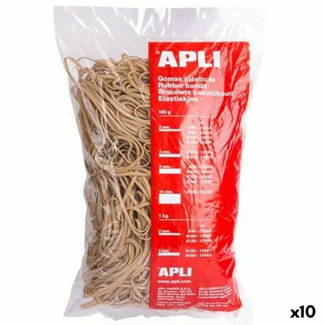 Elastic bands Apli Brown 160 x 3 mm (10 Units)