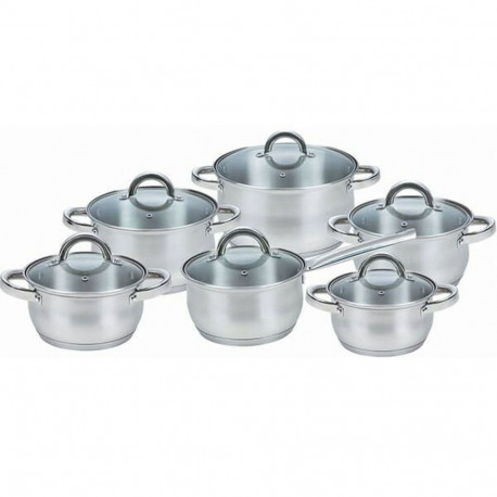 Casserole with Lid Feel Maestro MR-2120-12 Steel Stainless steel Ø 18 cm Ø 24 cm Ø 20 cm Ø 16 cm (12
