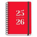 Diary DOHE GRAMMAR Red A5 150 x 210 mm 2025-2026 (20 Units)