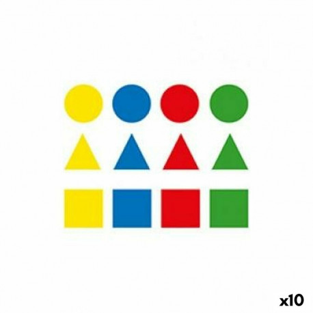 Kleepsud Apli Gomets Mitmevärviline Geomeetriline 12 Lehed (10 Ühikut)