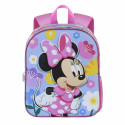 Ratastega 3D-kooliseljakott Minnie Mouse Spring Roosa