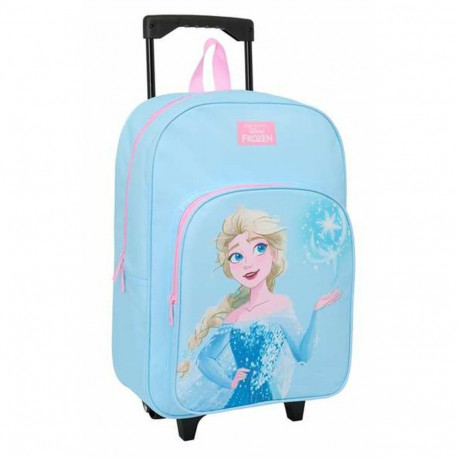 Ratastega koolikott Frozen Sinine Roosa 32 x 42 x 14 cm