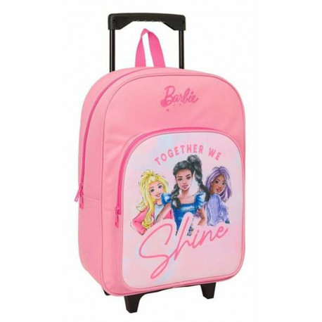 School Rucksack with Wheels Barbie Pink 32 x 42 x 14 cm