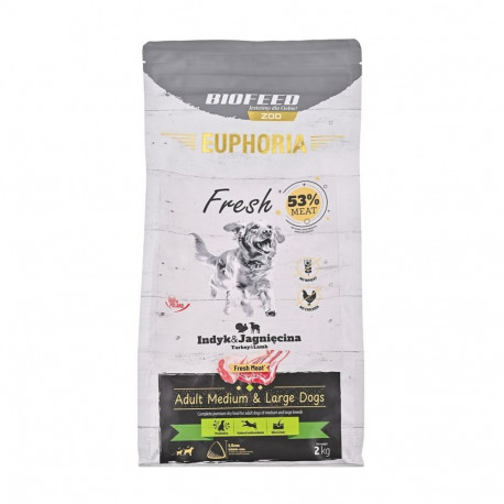 Sööt Biofeed Euphoria Fresh Adult Medium & Large Türgi 2 Kg Täiskasvanu 2,3 Kg