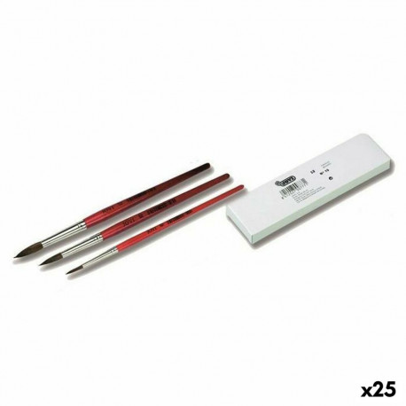 Paintbrushes Jovi PONEY Nº3 Brown 178 mm 5,5 mm 12 Pieces (25 Units)