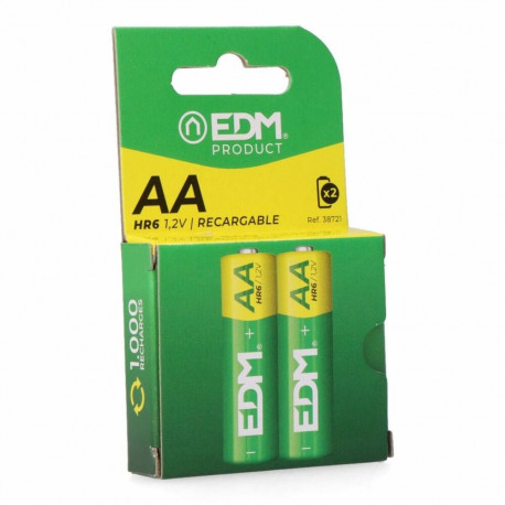 Laetavad Akud EDM 38721 eco-series aa - hr6 2600 ma 2600 mAh 1,2 V AA Laetavad Akud (2 Ühikut)