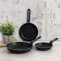Pan Quid Oasis Black Metal Ø 26 cm (5 Units) Pan Quid Oasis Black Metal Ø 26 cm (5 Units)