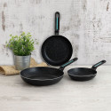 Pan Quid Oasis Black Metal Ø 26 cm (5 Units) Pan Quid Oasis Black Metal Ø 26 cm (5 Units)