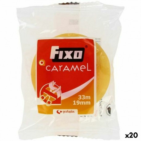 Kleeplint Fixo Caramel Läbipaistev 19 mm x 33 m (20 Ühikut)