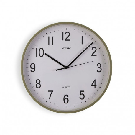 Wall Clock Versa Green Plastic 30 x 30 x 4 cm