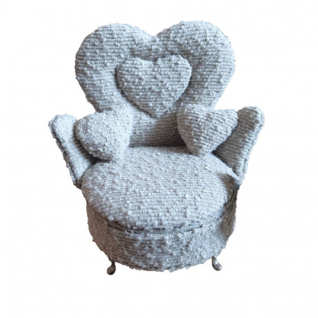 Ehteaegas Versa Hall Polüester Metall Peegel Puit MDF 12 x 19 x 18 cm Tugitool