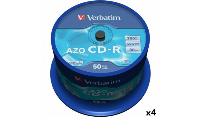 CD-R Verbatim Azo 700 MB 52x 50 Pieces (4 Units)