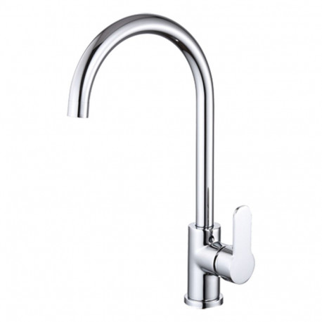 Mixer Tap Fontastock Chrome Stainless steel Ceramic Zinc Alloy C-shaped