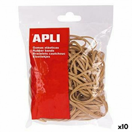 Elastic bands Apli Brown 100 x 2 mm 1 kg (10 Units)