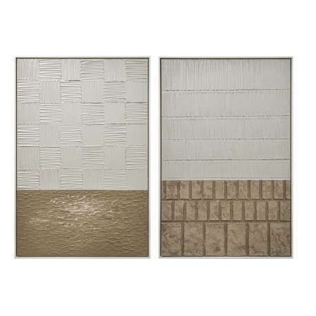 Kangas Home ESPRIT Valge Beež Kaasaegne Skandinaavia 83 x 4 x 123 cm (2 Ühikut)