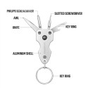 Multi-tool keyring Workpro Silver Steel