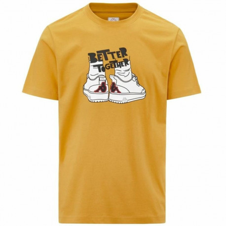 Lühikeste varrukatega T-särk, meeste Kappa Glabu Tbar Kuldne - XL
