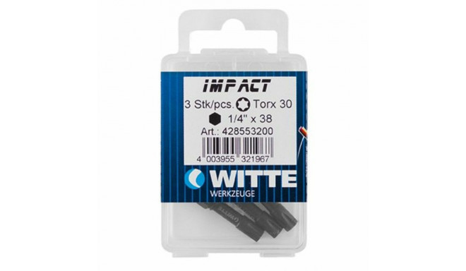 Bit set WITTE Pozidriv PZ2 3 Units 3 Pieces