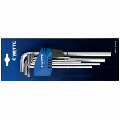 Allen Key Set WITTE 1,5-2-2,5-3-4-5-6-8-10 mm Hexagonal Allen Key Set 9 Pieces
