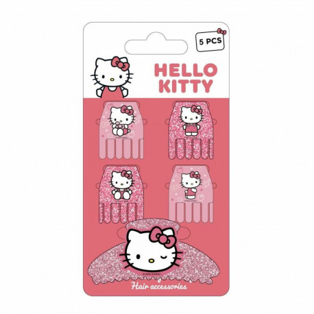 Hair Clips Hello Kitty Pink