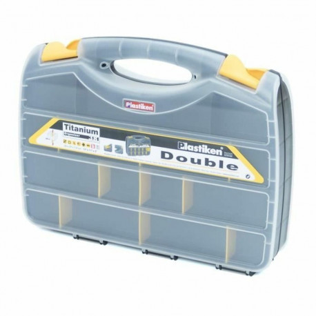 Tool Organiser Plastiken Titanium 80382 Double Plastic 38 x 29 x 8 cm