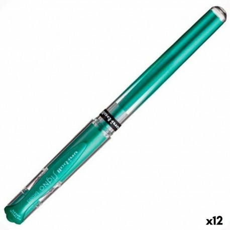 Gel pen Uni-Ball SIGNO BROAD Green 0,6 mm 1,0 mm (12 Units)