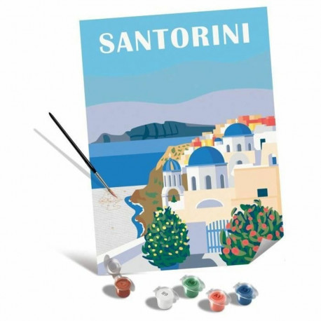 Paint by Numbers Set Ravensburger Santorini 30 x 40 cm