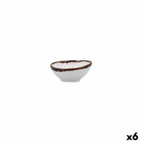 Snack Bowl Bidasoa Orion Hydrozero White Ceramic (6 Units)