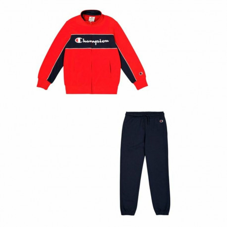 Children’s Tracksuit Champion Full Zip Suit Red - 7-8 Years