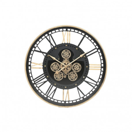 Wall Clock Home ESPRIT Black Golden Metal Crystal 100 x 9 x 100 cm