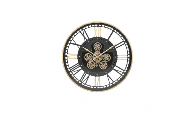 Wall Clock Home ESPRIT Black Golden Metal Crystal 100 x 9 x 100 cm