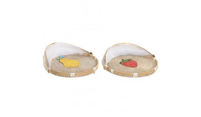 Taldrikukate Home ESPRIT Looduslik kiud 40 x 40 x 24 cm