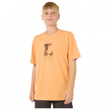 Laste Lühikeste varrukatega T-särk Rip Curl Raw Energy Frame Tee Oranž - 8 aastat