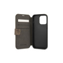 GUBKP13L4GDBR Guess PU 4G Printed Stripe Book Case for iPhone 13 Pro Brown