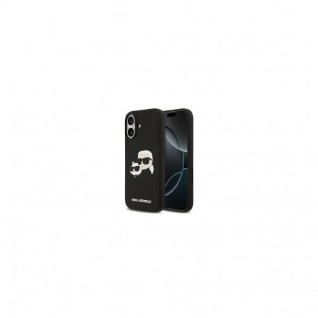 Karl Lagerfeld Apple iPhone 17 Liquid Silicone Double Heads MagSafe Case Black
