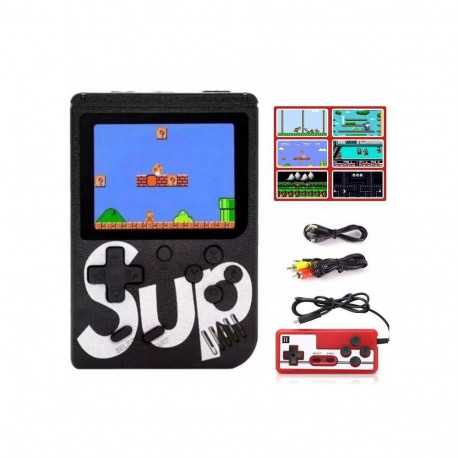 GameBox R2 8bit Portable Retro Game console with 400 games 3'' LCD with 1x Controler TV RCA cable Bl