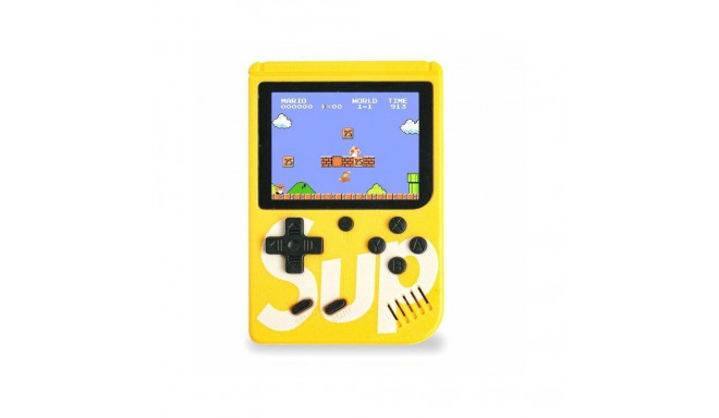 GameBox R1 8bit Portable Retro Game console with 400 games 3'' LCD with TV RCA cable Yellow