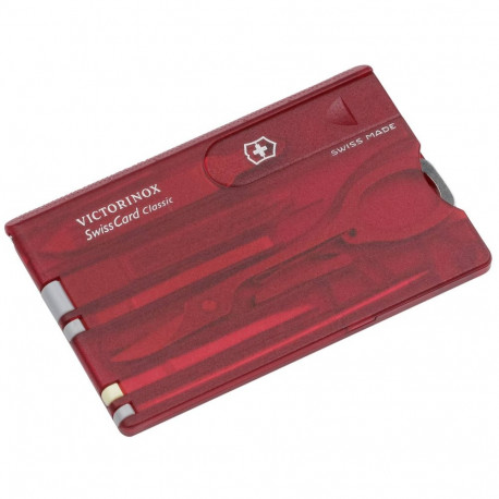 Victorinox SWISSCARD punane läbipaistev
