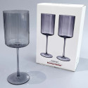 Wine goblet DOLCE 2pcs H23,3cm, grey