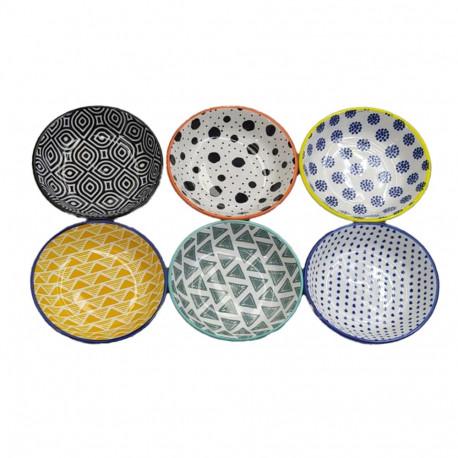 Bowls AIMI 6pcs D9,5xH2cm in a box, mix