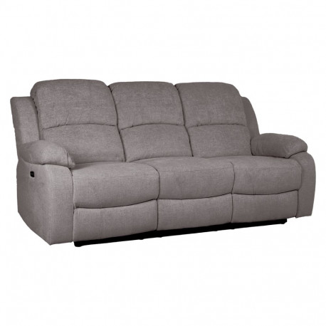 Recliner sofa FELICIA 3-seater with electric mechanism, grey